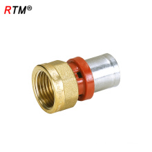 J17 4 13 6 press fitting for pex pipe brass female equal tee